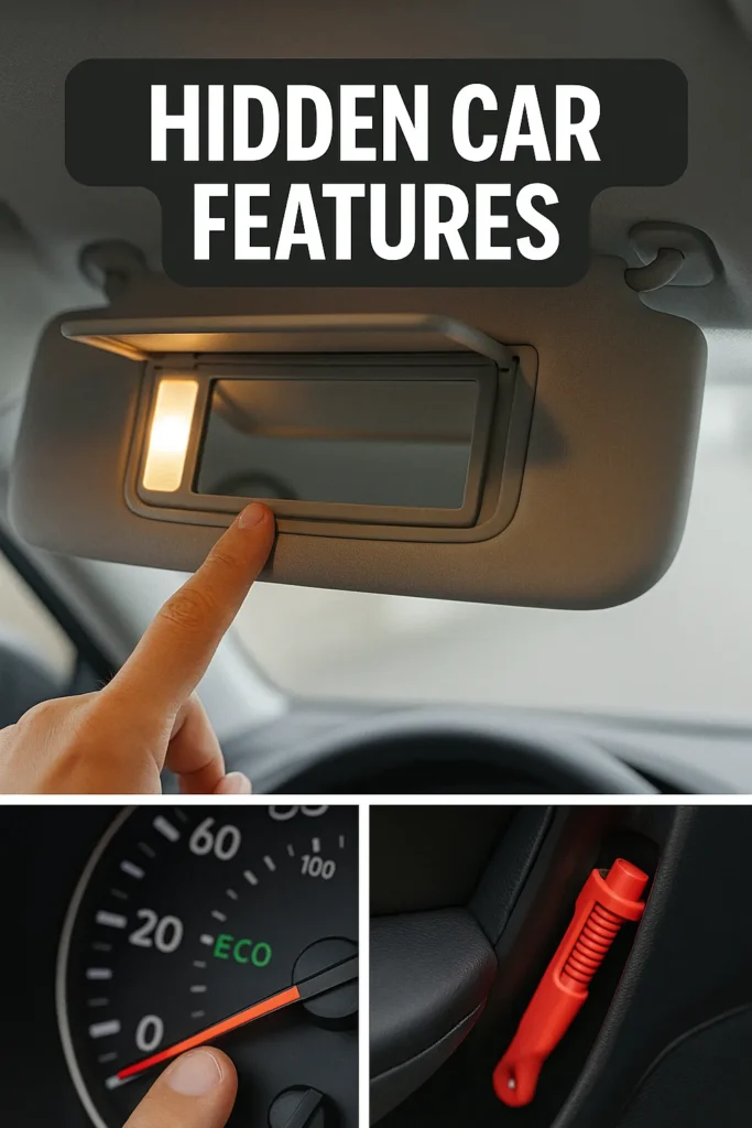 Composite photo of lesser-known car functionalities that improve performance.