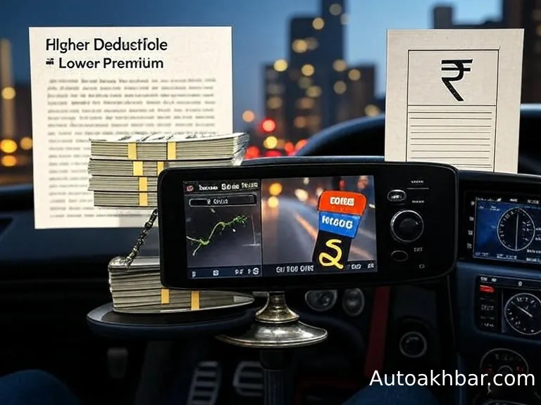 Tips to Reduce Car Insurance Premium : Car dashboard with GPS anti-theft device and discount badge of 2.5% ARAI certified

