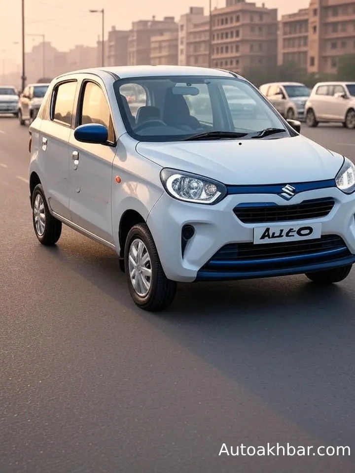 2025 Maruti Alto 800 Electric Leak: 2025 Maruti Alto 800 Electric concept with blue EV styling in urban India