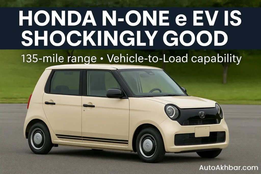 Honda’s N-One Electric Car Front View with Japanese Street Background