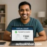Man paying traffic challan online using Virtual Court portal in 2025