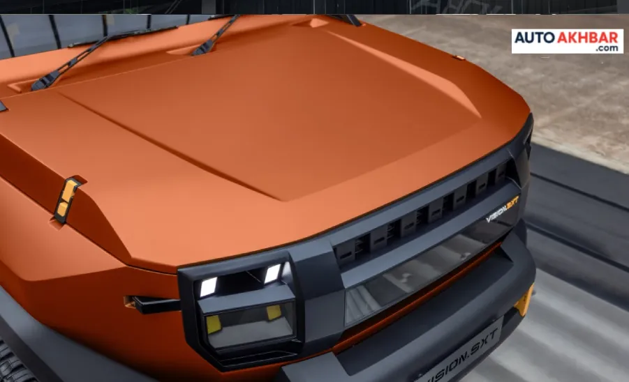 Mahindra Vision SXT pickup SUV concept bonnet with sharp creases