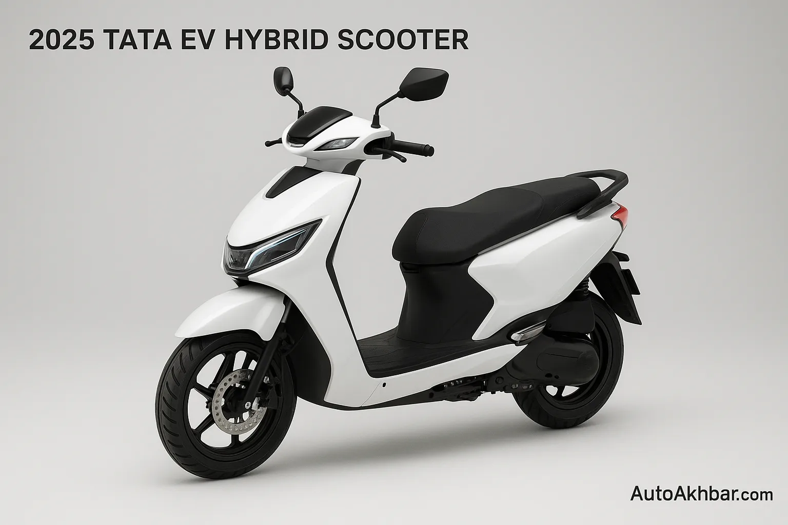 2025 Tata EV Hybrid Scooter Front and Side View – autoakhbar.com