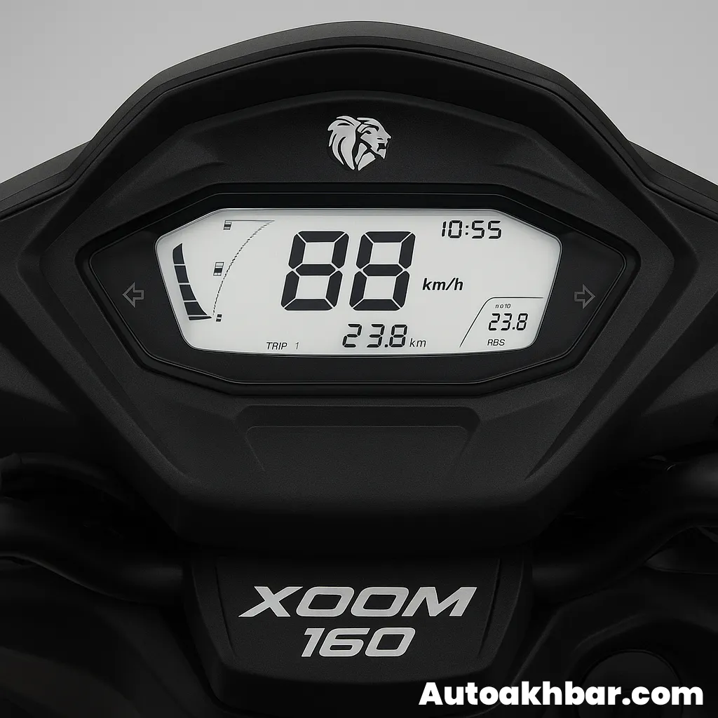 Hero Xoom 160 instrument cluster with digital display and control buttons