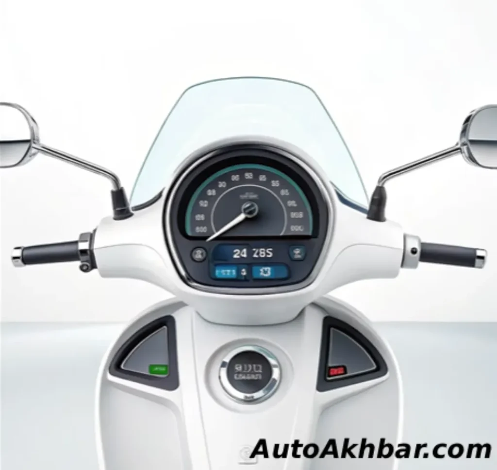 2025 Tata EV Hybrid Scooter White Premium Design