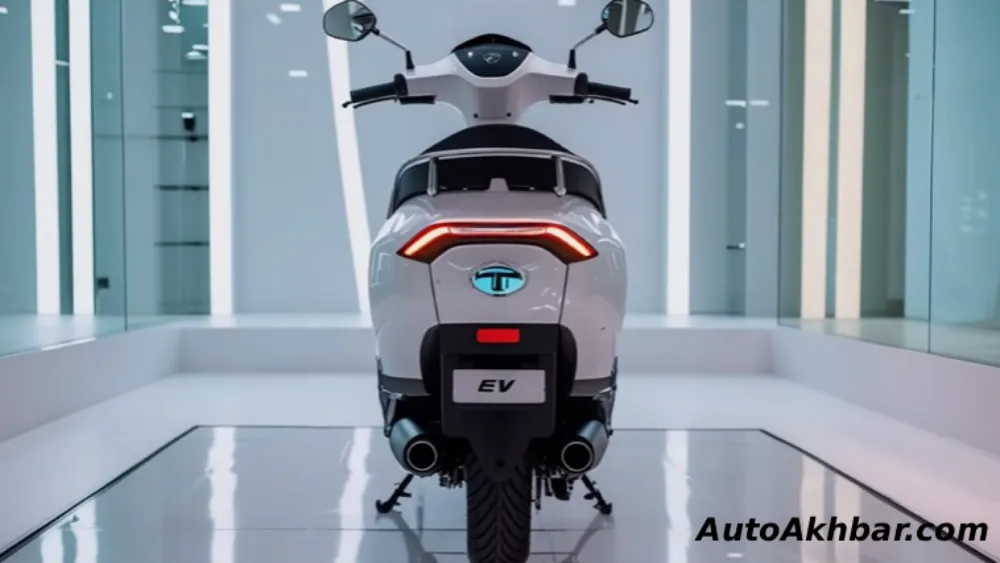 2025 Tata EV Hybrid Scooter White Premium Design