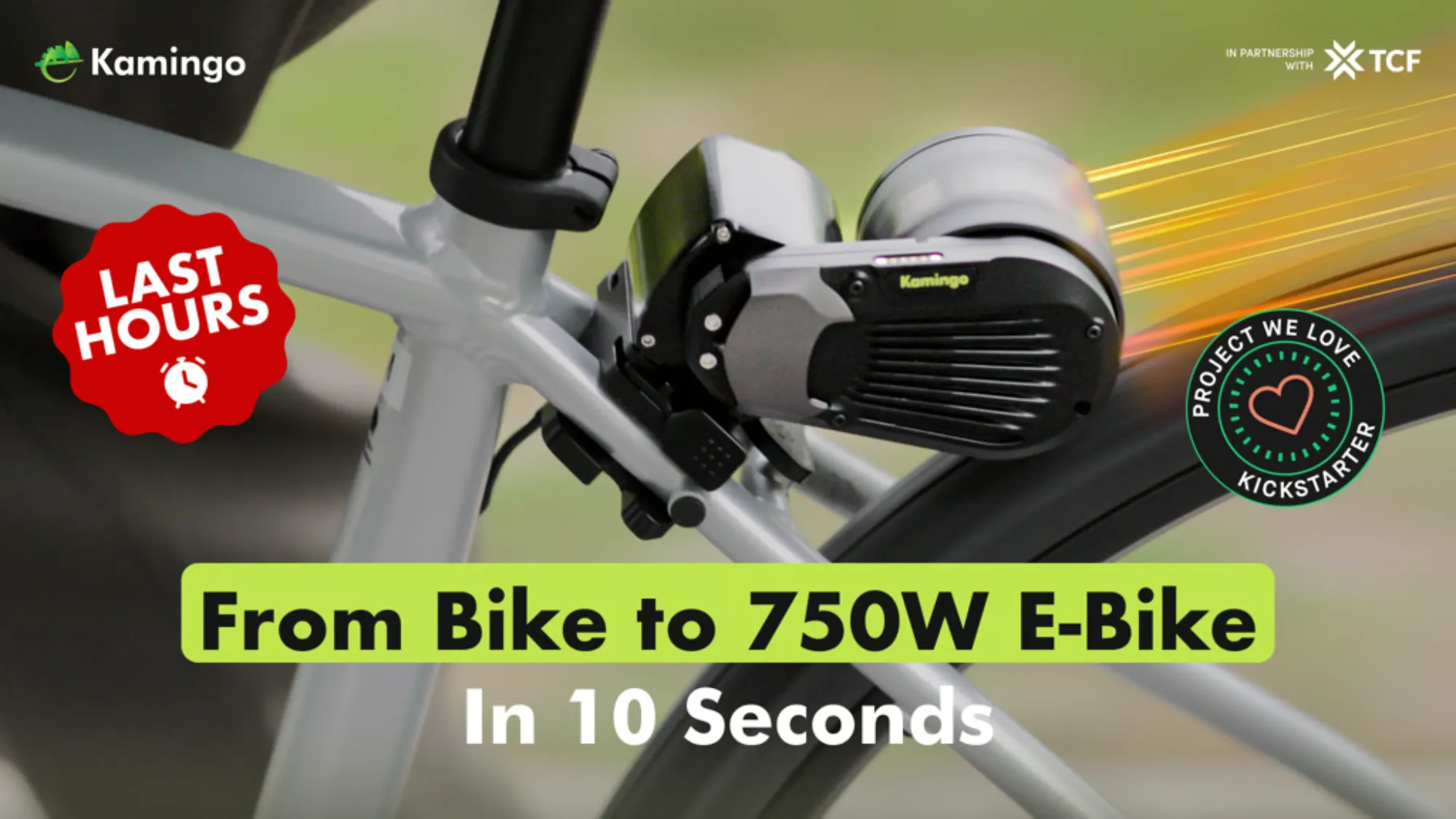 Kamingo e-bike converter 2025 – turn any cycle into a 750W electric bike