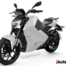 Raptee T30 electric motorcycle connected to a CCS2 DC fast charging station in India