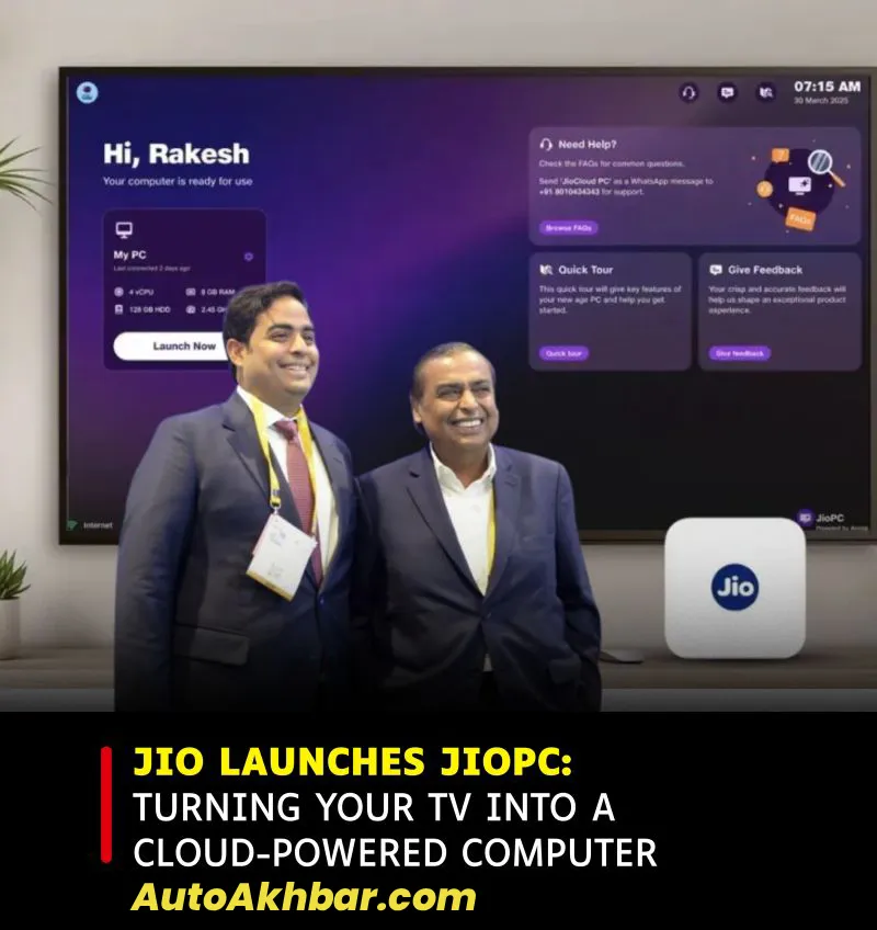JioPC setup with Jio Set-Top Box connected to TV using keyboard and mouse – Cloud PC service by Reliance Jio – autoakhbar.com