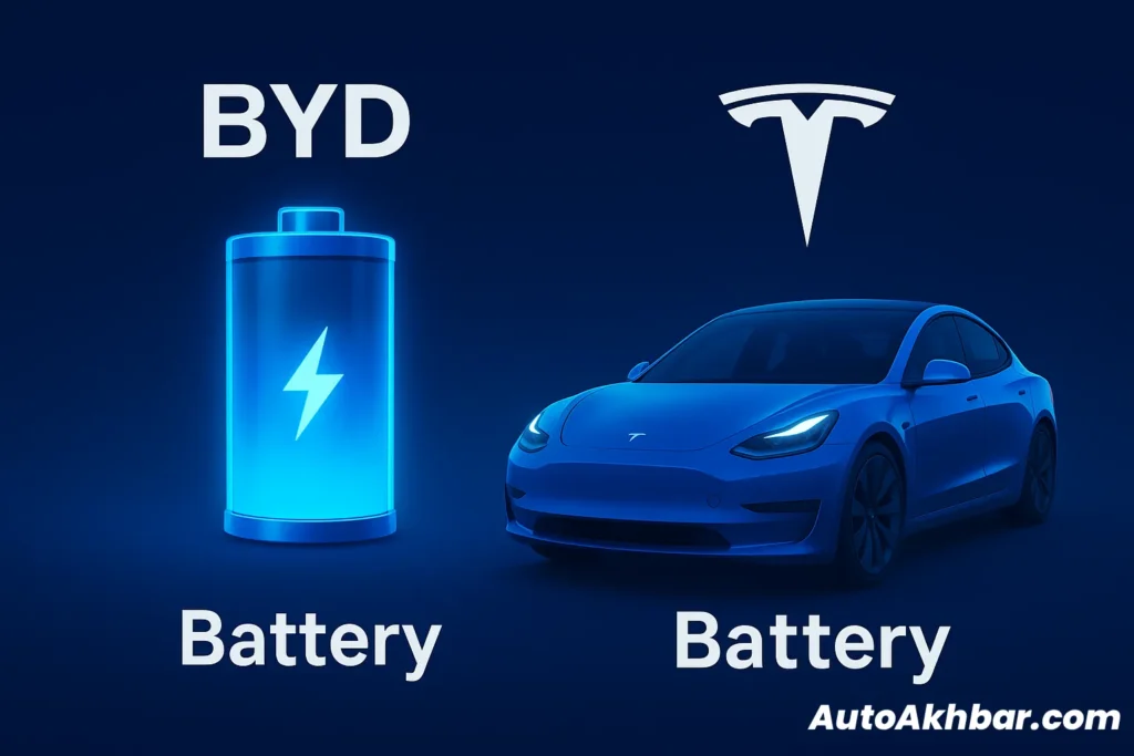 BYD vs Tesla Battery Comparison – Advanced EV battery technology difference in 2025