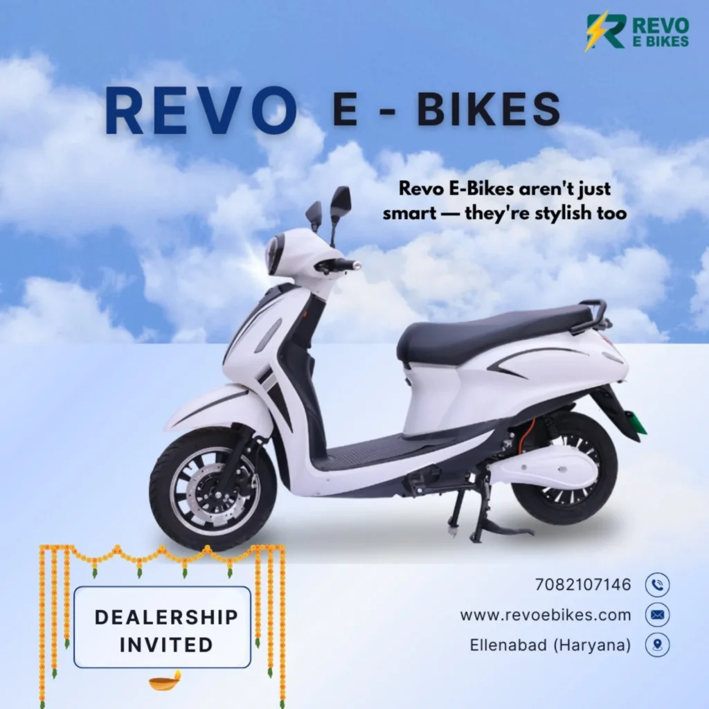 Non-RTO Electric Scooter : REVO RL1 Electric Scooter 2025 parked on a city street