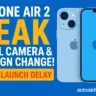 iPhone Air 2 leak showing dual camera and new design concept