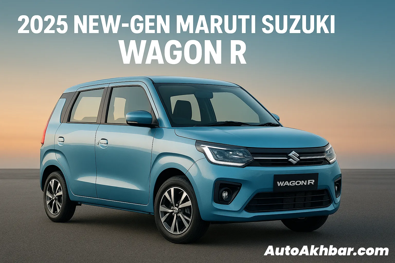 New 2025 Maruti Suzuki Wagon R in blue color with updated LED headlights and premium design