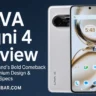 LAVA Agni 4 smartphone front and back view with AutoAkhbar.com branding for review