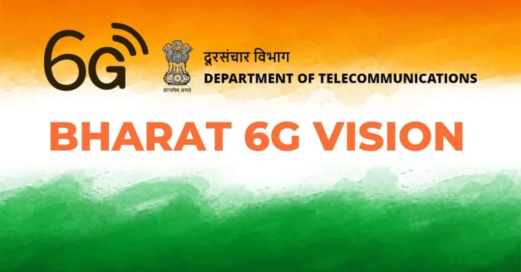 6G  india digital network background and Indian flag