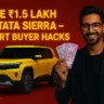 Tata Sierra discount hacks with man holding rupees