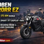 Oben Rorr EZ electric bike with smart features in Indian city environment