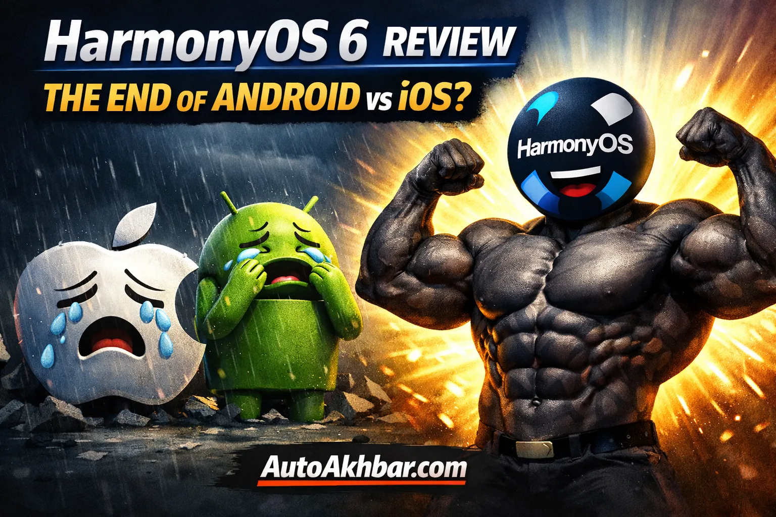 HarmonyOS 6 review showing HarmonyOS defeating Android and iOS as a powerful new smartphone operating system