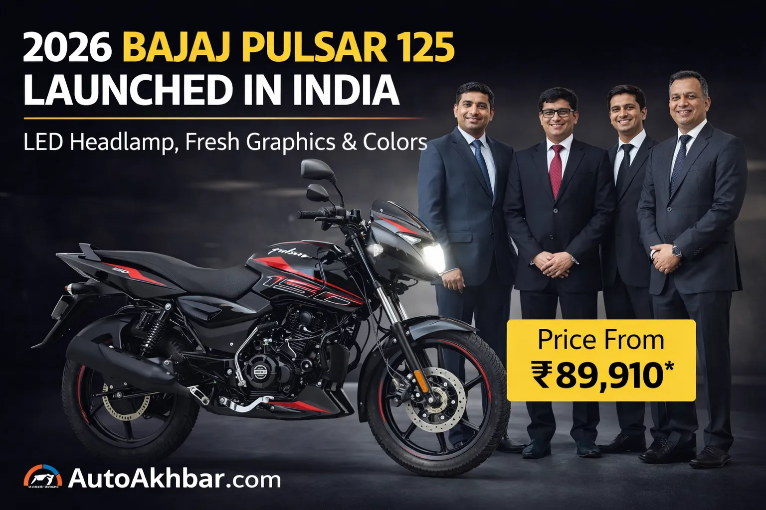 2026 Bajaj Pulsar 125 launched in India with LED headlamp, new graphics and colours, showcased at official launch event
