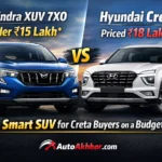 Mahindra XUV 7XO vs Hyundai Creta comparison showing XUV 7XO as a budget SUV under 15 lakh for Creta buyers