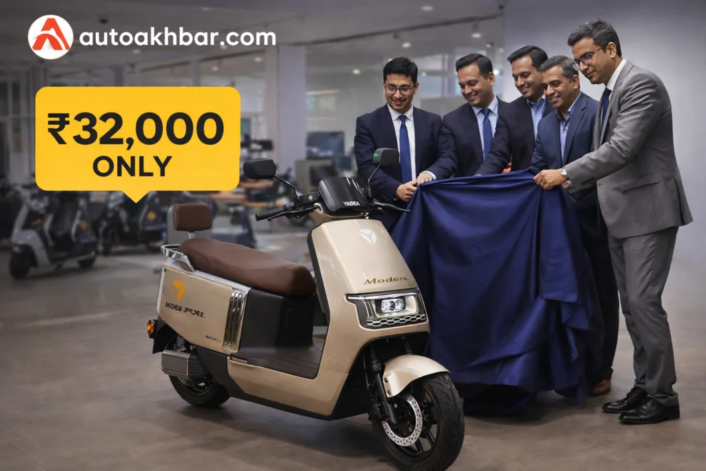 YADEA Modern EV Scooter launched in India at ₹32,000 with retro design and low seat height