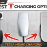 Tesla home charger installation in a modern garage showing Wall Connector setup