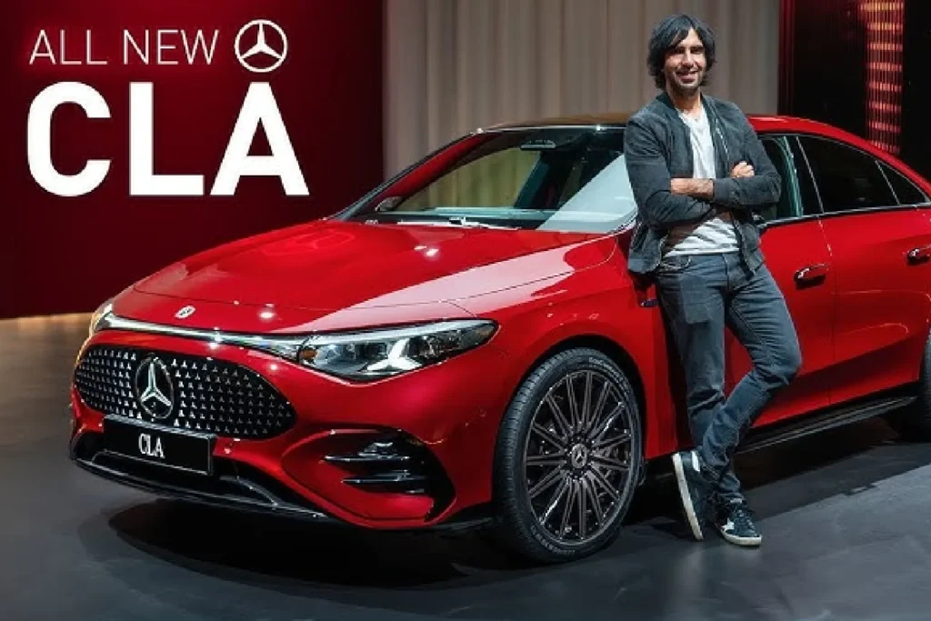 Mercedes-Benz CLA 2026 electric luxury sedan front design featured image with AutoAkhbar buying and ownership guide branding