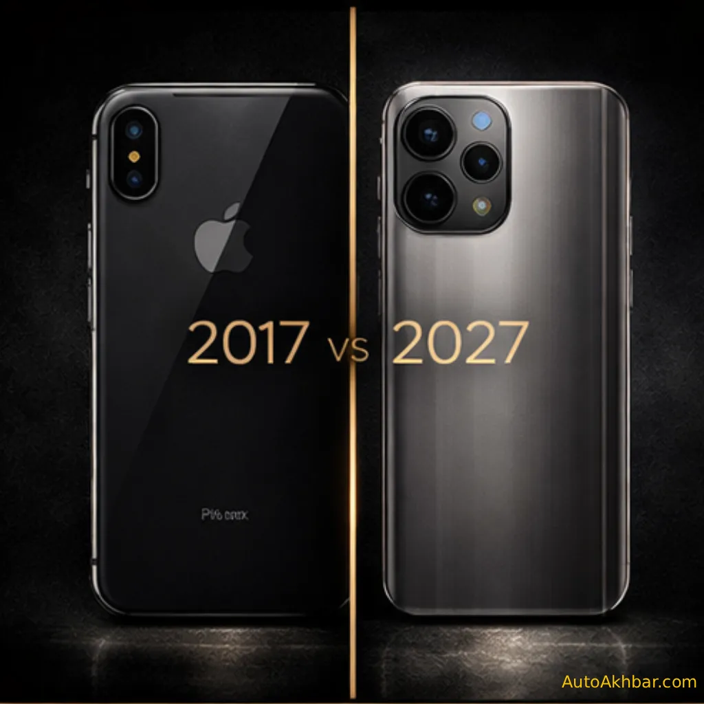 iPhone X 2017 vs iPhone 20 2027 design
comparison Apple anniversary
