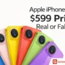 Apple iPhone Neo colorful design leak showing multiple color options with $599 price rumor