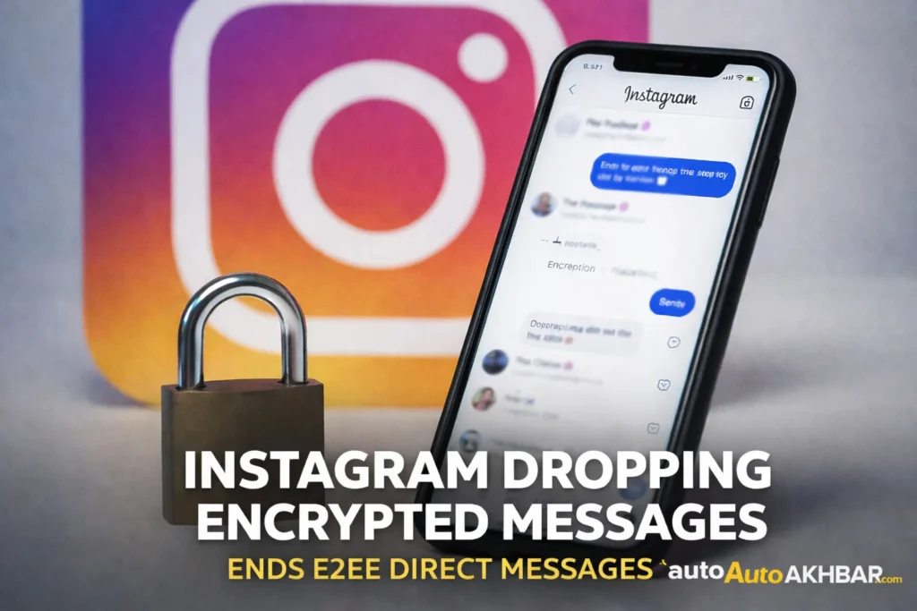 Instagram end to end encryption feature ending May 8 2026 with smartphone and security lock illustration