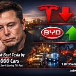 BYD outsold Tesla by 620000 cars in 2025 EV sales comparison chart - AutoAkhbar
