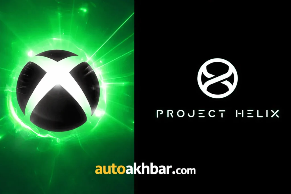 Microsoft Project Helix next-generation Xbox console concept showing Xbox logo and Project Helix branding