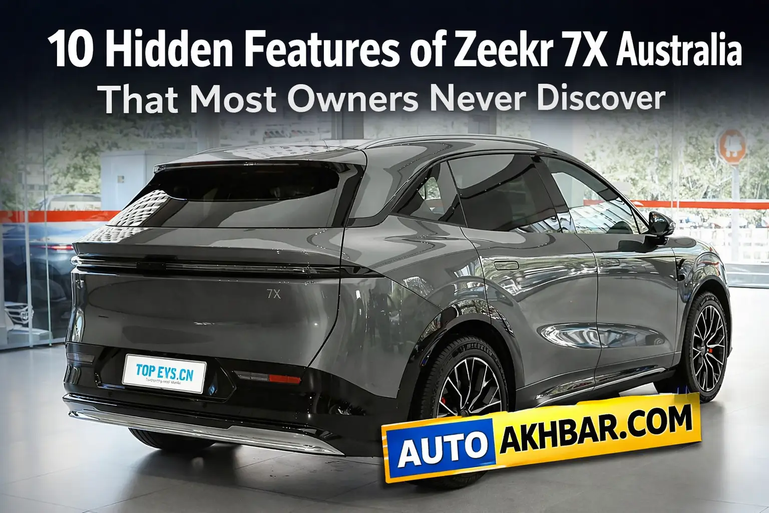 Zeekr 7X hidden features infographic showing ADAS, smart climate control, OTA updates and 360 camera system