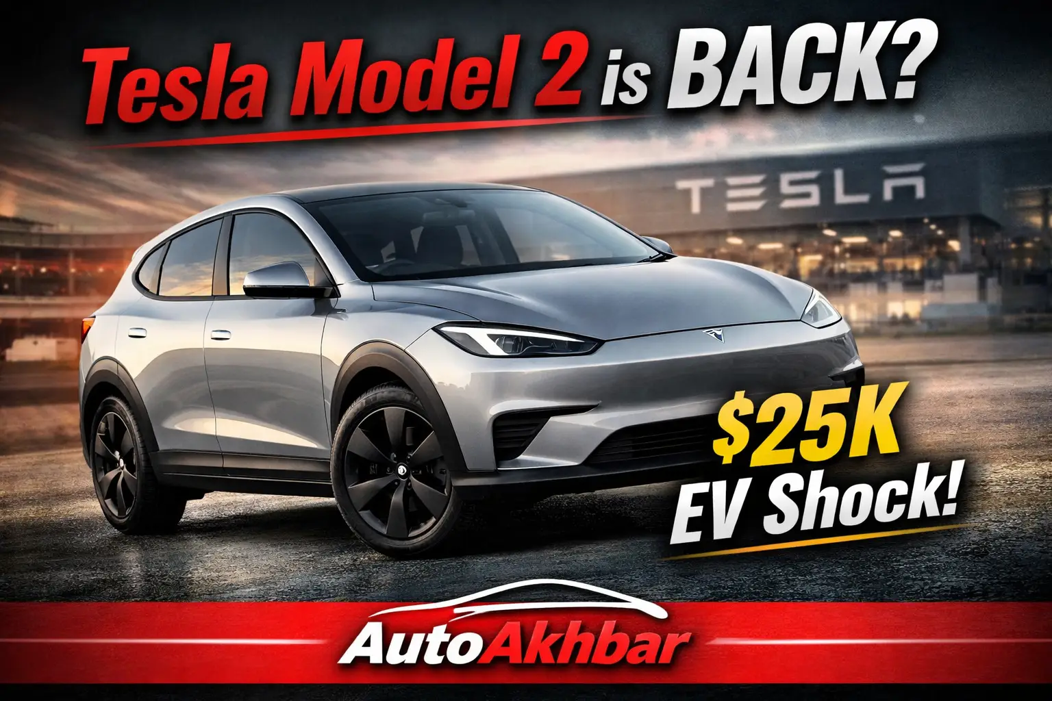 Tesla Model 2 2026 affordable EV comeback compact electric SUV render