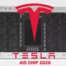 Tesla AI5 chip HW5 architecture close up showing next generation AI processing unit