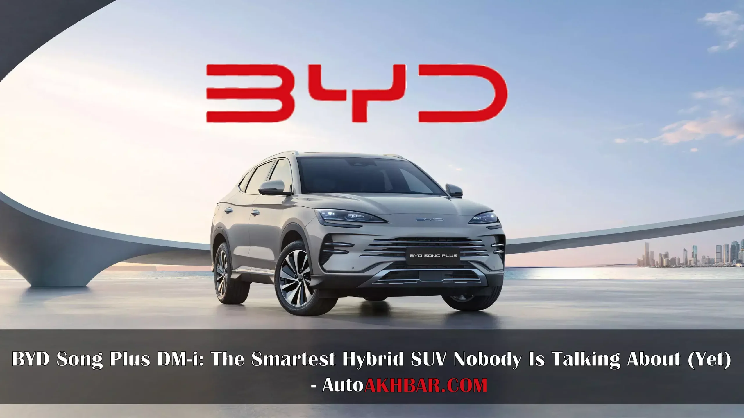 BYD Song Plus DM-i 2025 hybrid SUV front view with modern design and LED lights