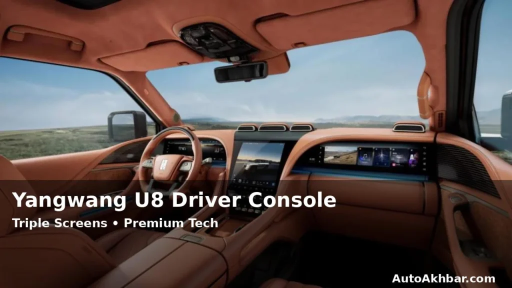 Yangwang U8 driver console triple screen dashboard