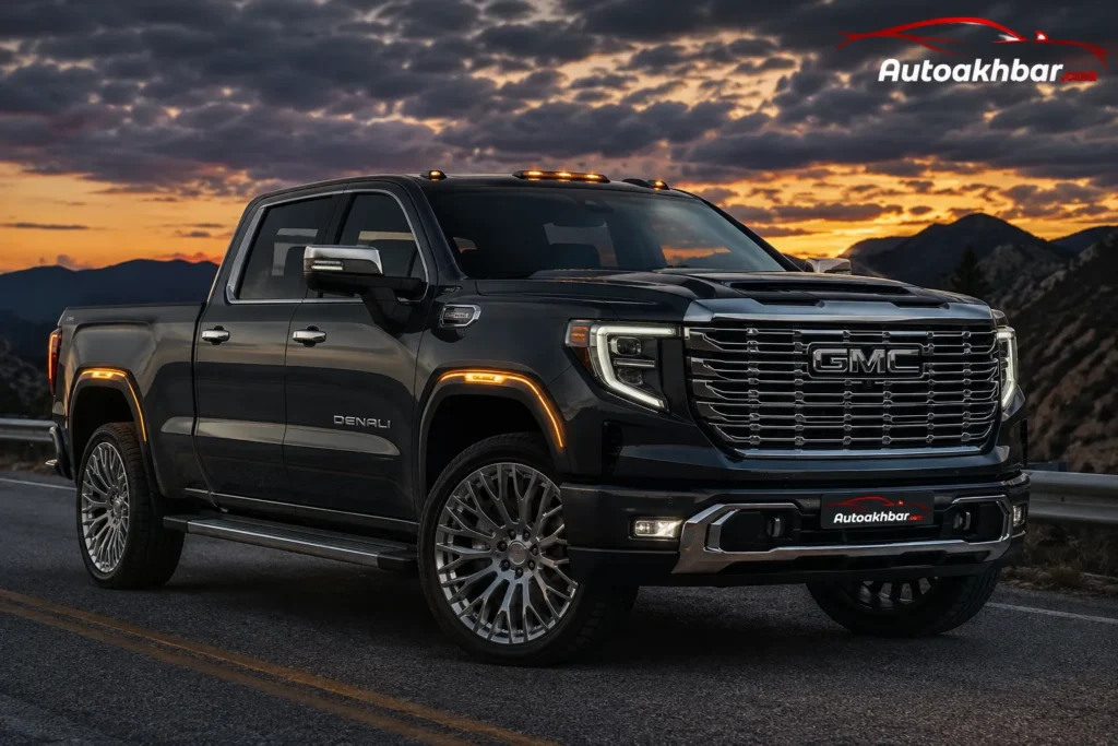2027 GMC Sierra 1500 Denali — front three-quarter view with new grille design