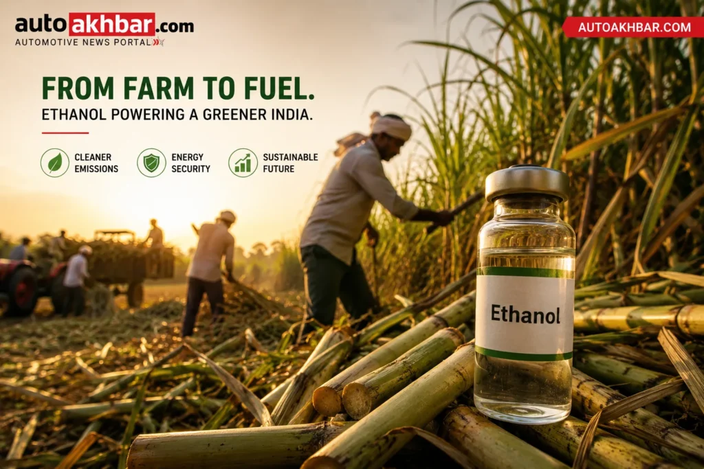 Sugarcane ethanol production in India for E85 flex fuel