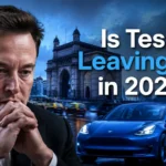 Tesla Model Y in India 2026 at an Indian city showroom