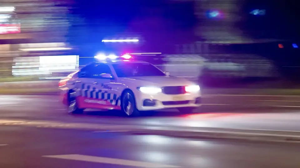 NSW Police high-performance rapid response fleet vehicles parked in tactical formation in Sydney, Australia