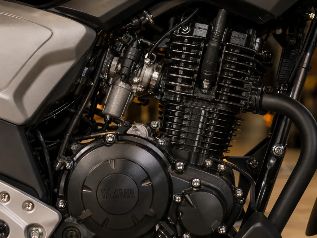 149cc air-cooled fuel-injected engine of Yamaha FZ Blue Flex