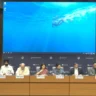 Automakers and government officials at E20 fuel press conference