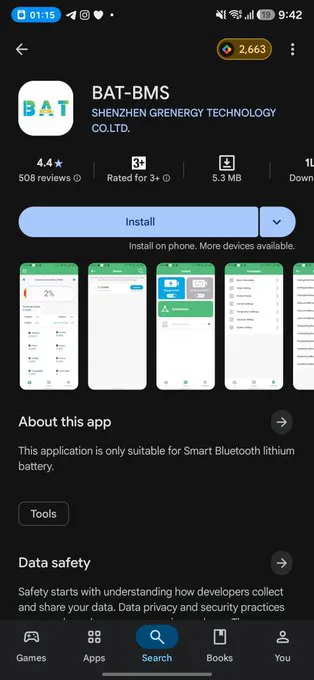 BAT-BMS ऐप Play store