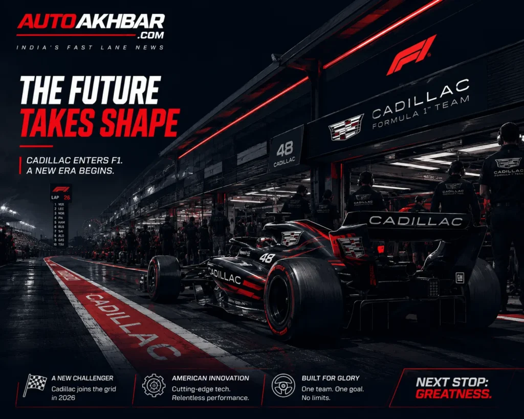 Formula 1 paddock scene representing Cadillac's F1 development program