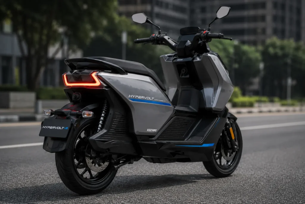 Keeway Hypevolt-R रियर व्यू रियर कैमरा के साथ