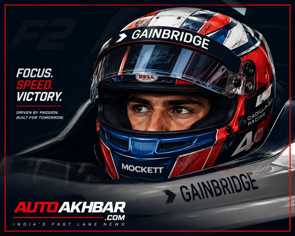 Racing driver in cockpit representing Colton Herta's focus during his F2 season