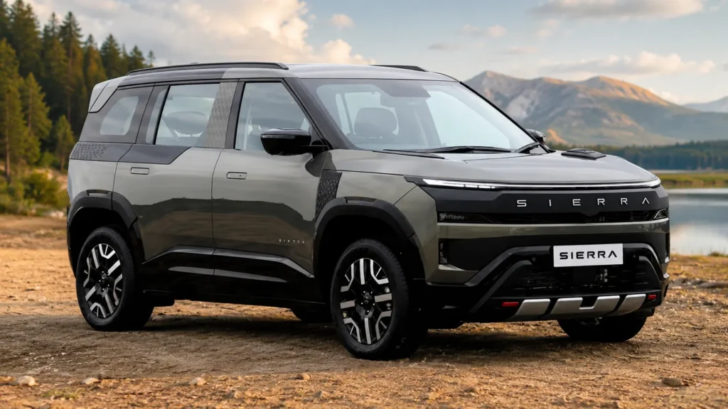 Tata Sierra Jubilee Edition front three-quarter view
