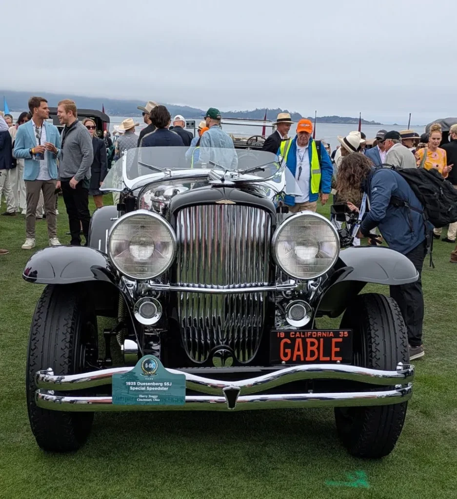 1935 Duesenberg SSJ Special Speedster on the lawn at Pebble Beach Concours d'Elegance 2026, AutoAkhbar branded image