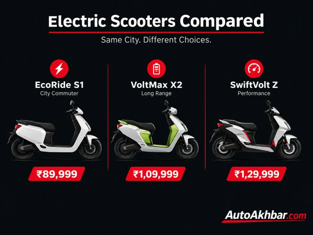 Ather EL Platform स्कूटर की कीमत तुलना Ola S1 Pro और TVS iQube के साथ